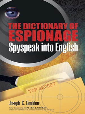 cover image of The Dictionary of Espionage
